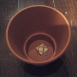 Pot bouché avec carrelage